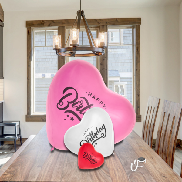 Globos con forma de corazón