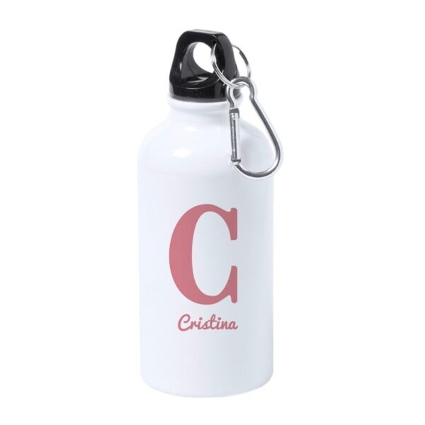 Botella Personalizada Inicial y Nombre Azul