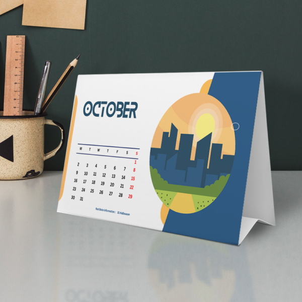 Calendario plegable