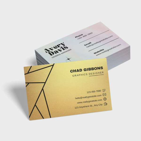Tarjetas de visita con papeles especiales